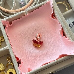 Rose Gold Butterfly Charm Pandora